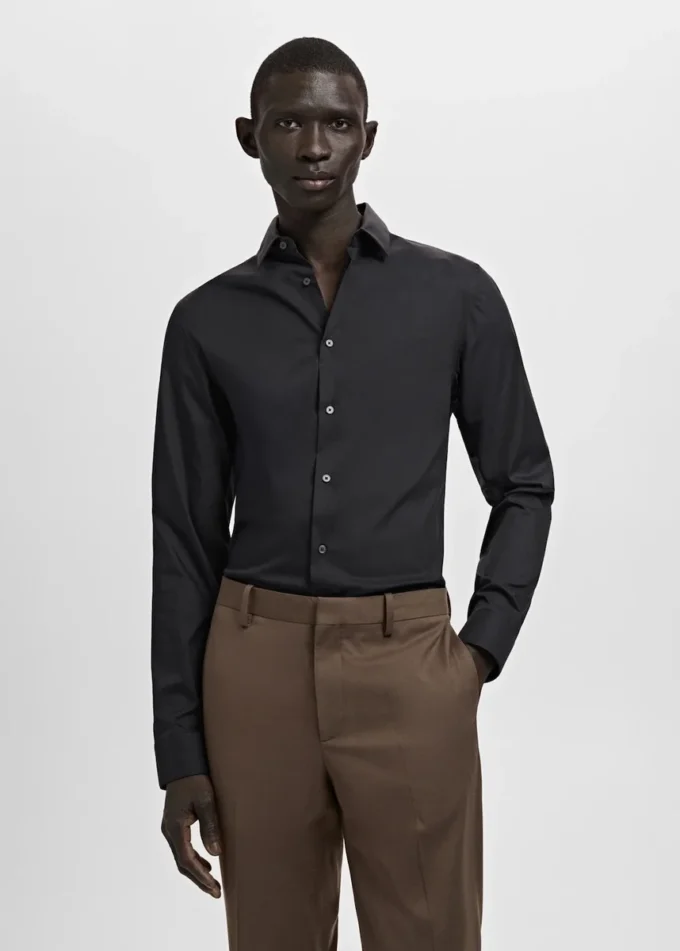 Chemise slim fit en coton