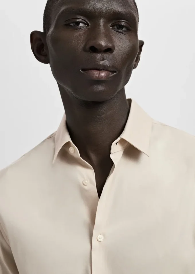 Chemise slim fit en coton