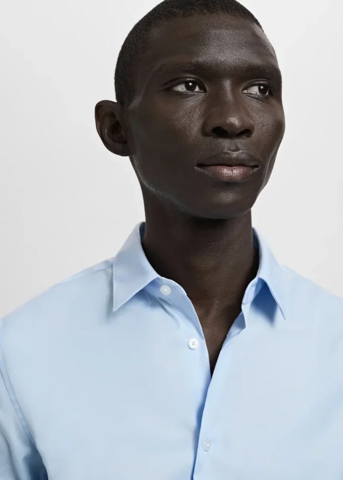 Chemise slim fit en coton