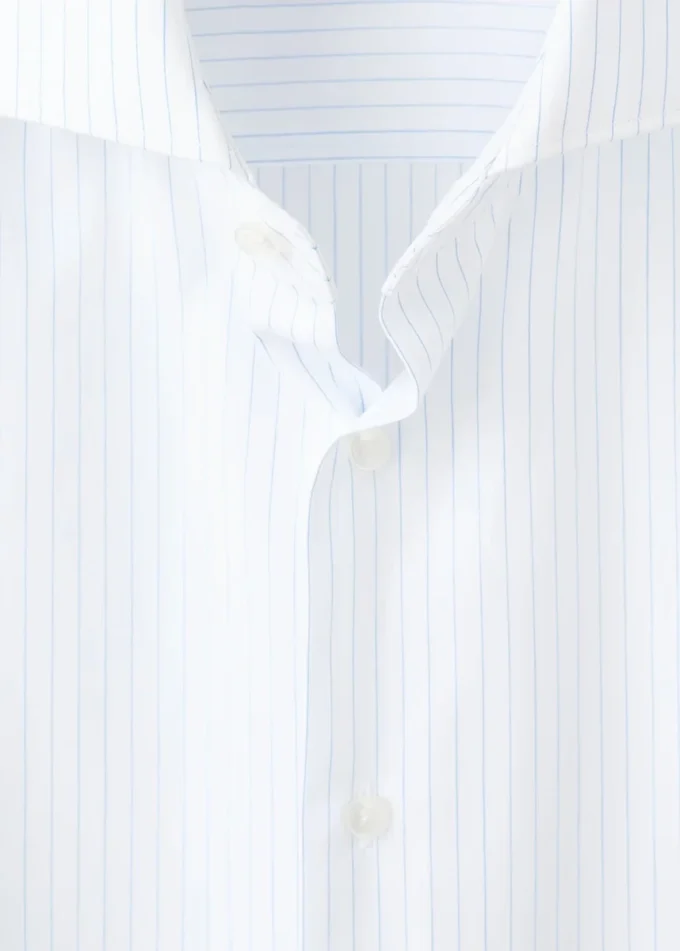 Chemise slim fit en coton rayé