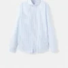 Chemise slim fit en coton rayé
