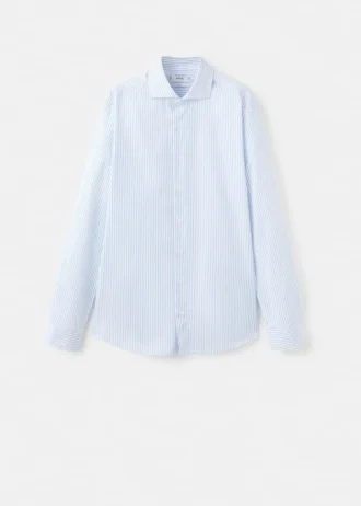 Chemise slim fit en coton rayé Chemise slim fit en coton rayé