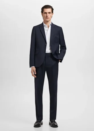 Chemise slim fit en coton rayé