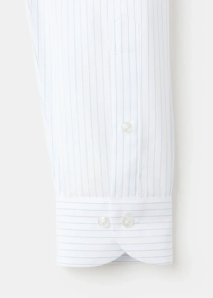 Chemise slim fit en coton rayé