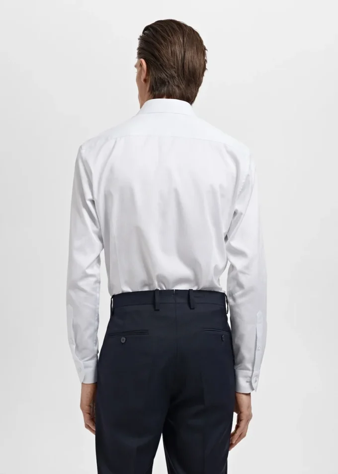 Chemise slim fit en coton rayé Chemise slim fit en coton rayé