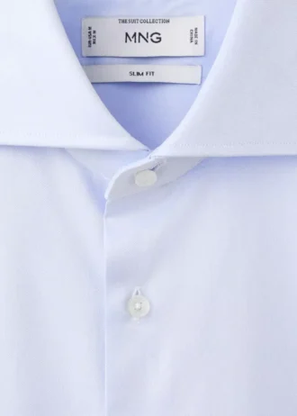 Chemise slim fit en tissu twill