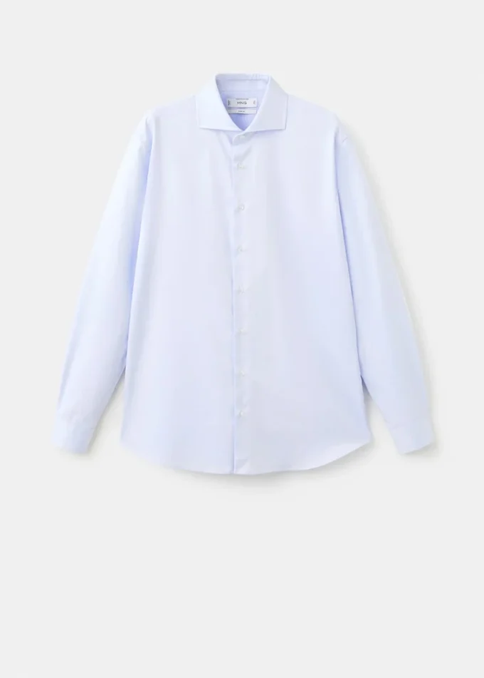 Chemise slim fit en tissu twill