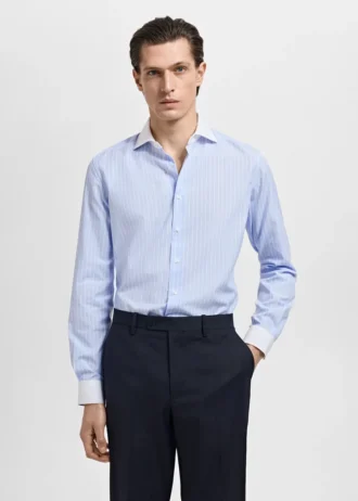 Chemise slim fit à rayures