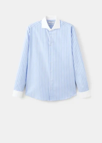 Chemise slim fit à rayures