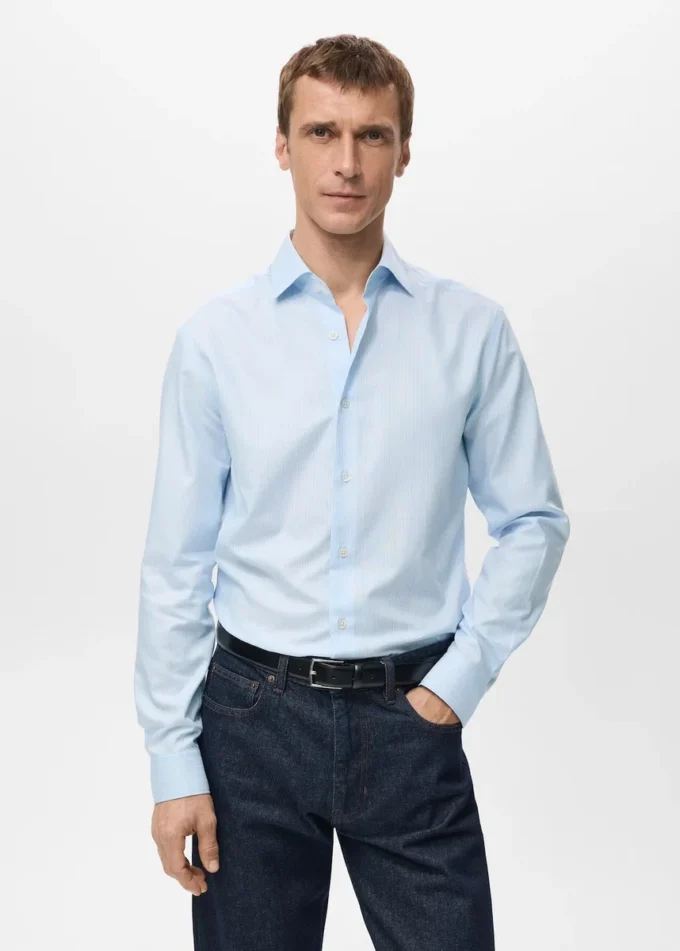 Chemise slim rayée 100 % coton Chemise slim rayée 100 % coton