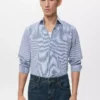 Chemise slim rayée 100 % coton