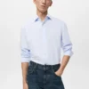 Chemise slim rayée 100 % coton