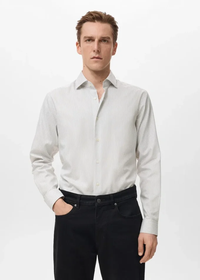 Chemise slim rayée 100 % coton Chemise slim rayée 100 % coton