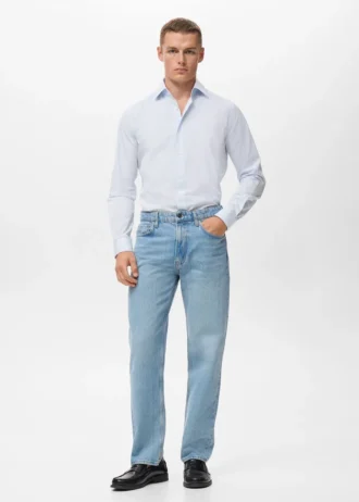 Chemise slim rayée 100 % coton