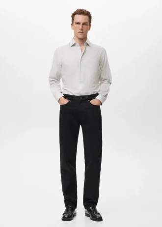 Chemise slim rayée 100 % coton
