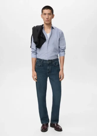 Chemise slim rayée 100 % coton