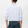 Chemise slim rayée 100 % coton