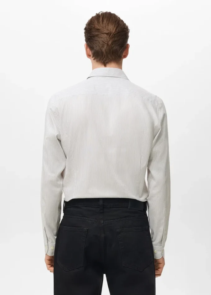 Chemise slim rayée 100 % coton Chemise slim rayée 100 % coton