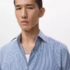 Chemise slim rayée 100 % coton