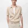 Chemise structurée en maille avec motif en dentelle Chemise structurée en maille avec motif en dentelle