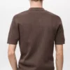 Chemise structurée en maille avec motif en dentelle Chemise structurée en maille avec motif en dentelle