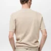 Chemise structurée en maille avec motif en dentelle Chemise structurée en maille avec motif en dentelle