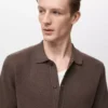 Chemise structurée en maille avec motif en dentelle Chemise structurée en maille avec motif en dentelle