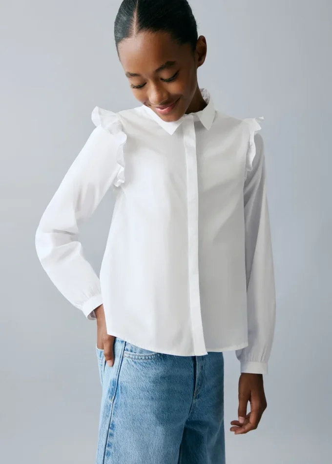 Chemise à volants