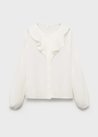 Chemise à volants froissés