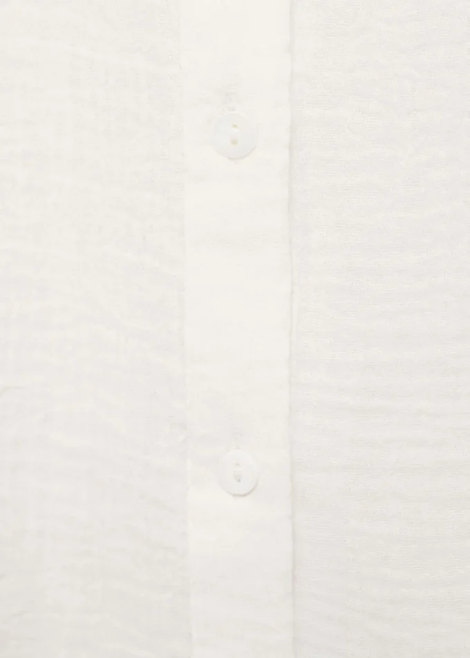 Chemise à volants froissés
