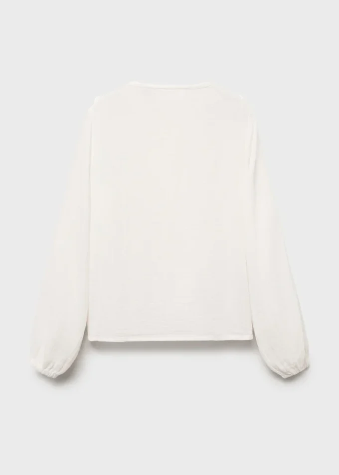 Chemise à volants froissés