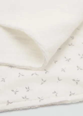 Châle en coton avec imprimé mini-fleurs