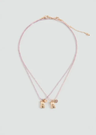 Collier chaîne ours en peluche
