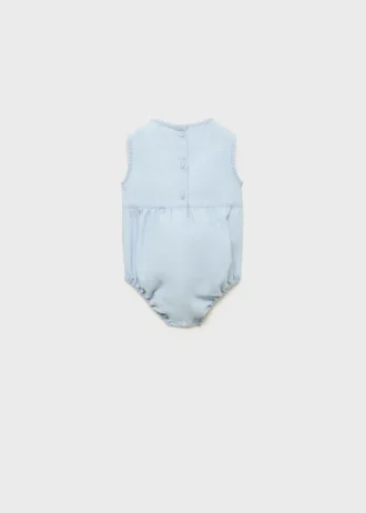 Combinaison en denim brodée