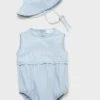 Combinaison en denim brodée Combinaison en denim brodée