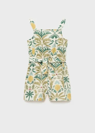 Combinaison à imprimé tropical