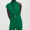 Combinaison longue asymétrique avec ceinture Combinaison longue asymétrique avec ceinture