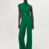 Combinaison longue asymétrique avec ceinture Combinaison longue asymétrique avec ceinture