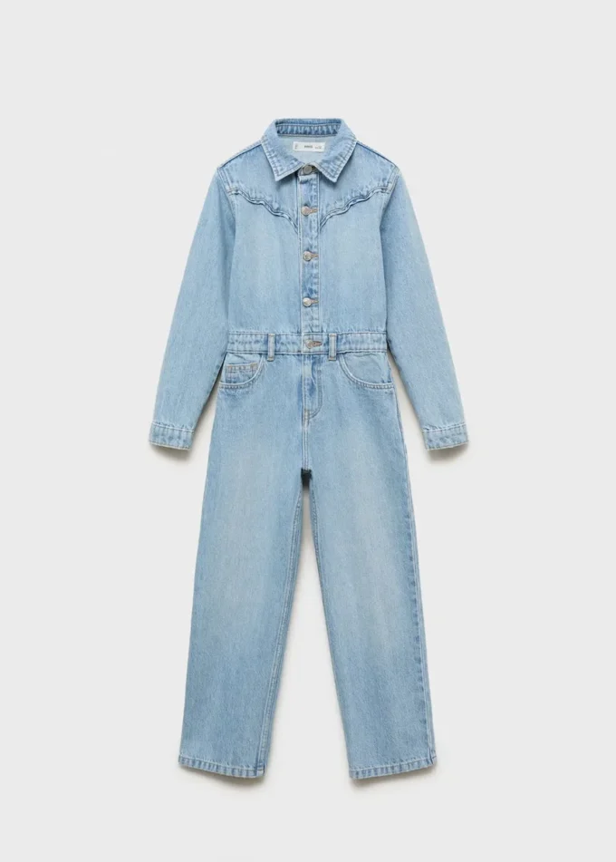 Combinaison longue en denim Combinaison longue en denim