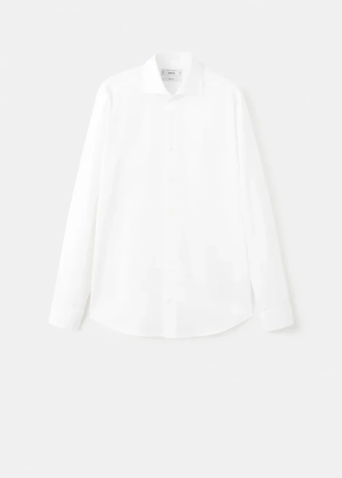 Costume slim en twill avec boutons de manchette Costume slim en twill avec boutons de manchette