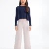Culotte en jean avec détails de coutures Culotte en jean avec détails de coutures