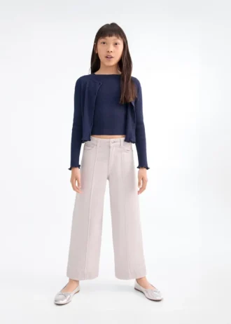 Culotte en jean avec détails de coutures