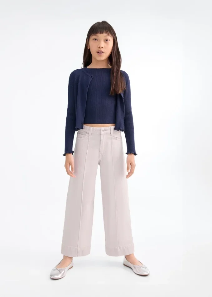 Culotte en jean avec détails de coutures Culotte en jean avec détails de coutures