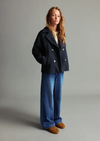 Culotte en jean avec détails de coutures