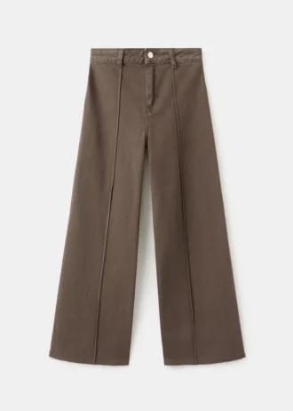 Culotte en jean avec détails de coutures