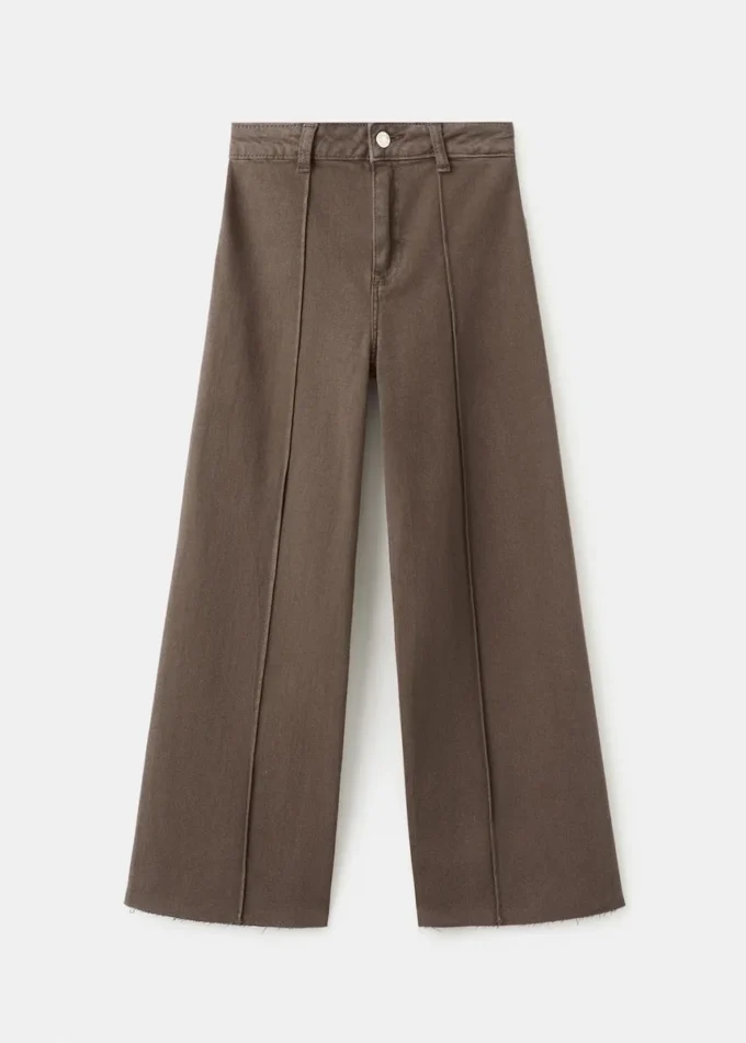 Culotte en jean avec détails de coutures