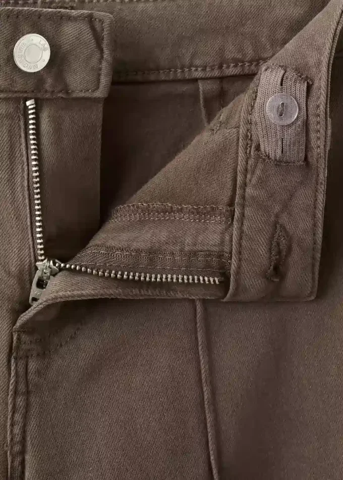 Culotte en jean avec détails de coutures