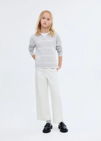 Culotte en jean avec détails de coutures