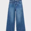 Culotte en jean avec détails de coutures