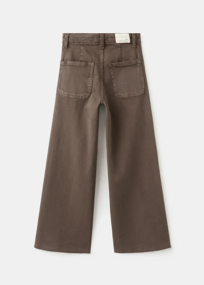 Culotte en jean avec détails de coutures